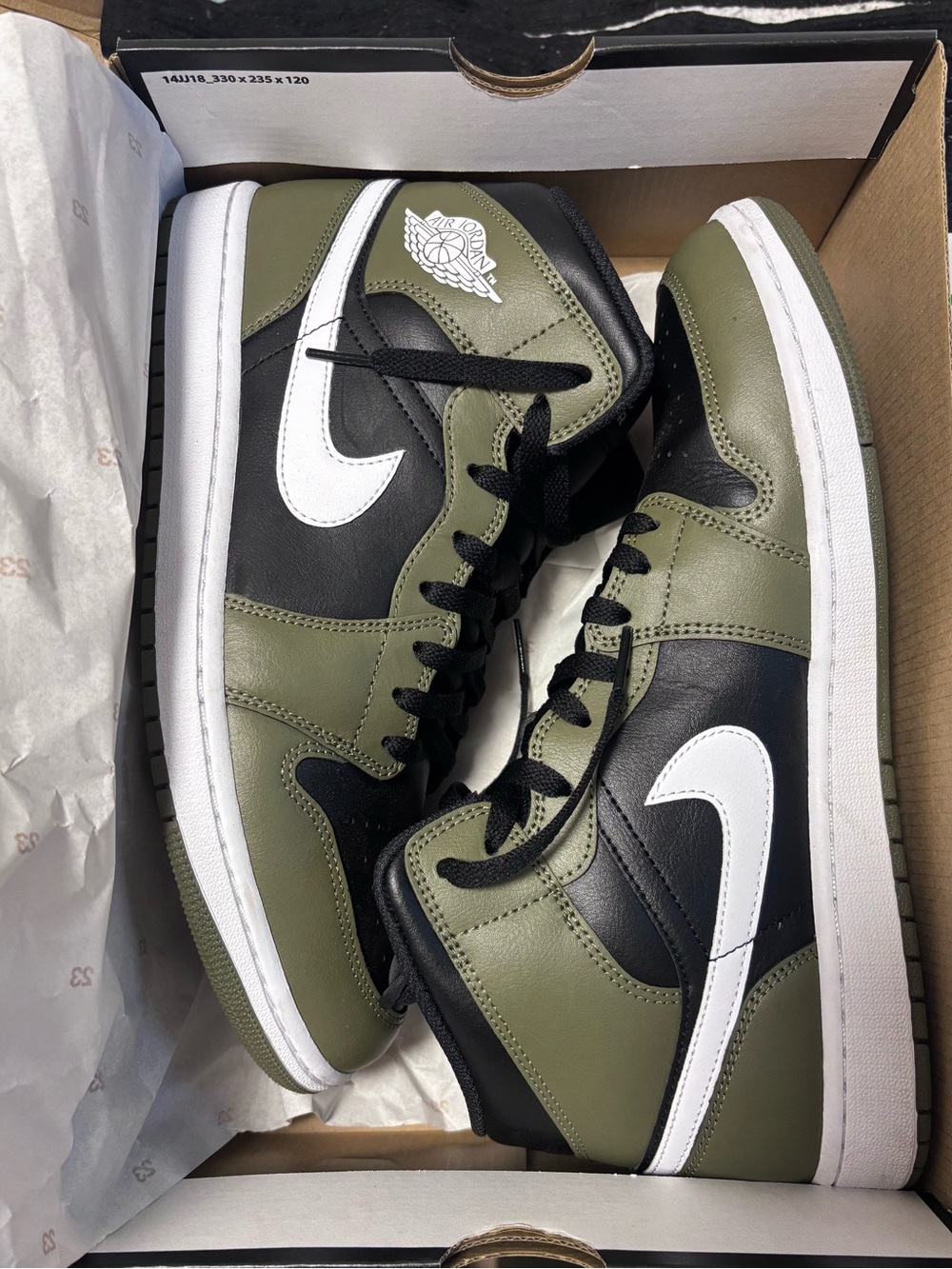 Nike Air Jordan Mid 1 | Olive/Black/White Sz 11